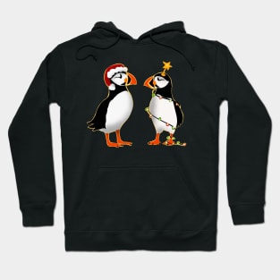 Puffins in Christmas Gear Hoodie